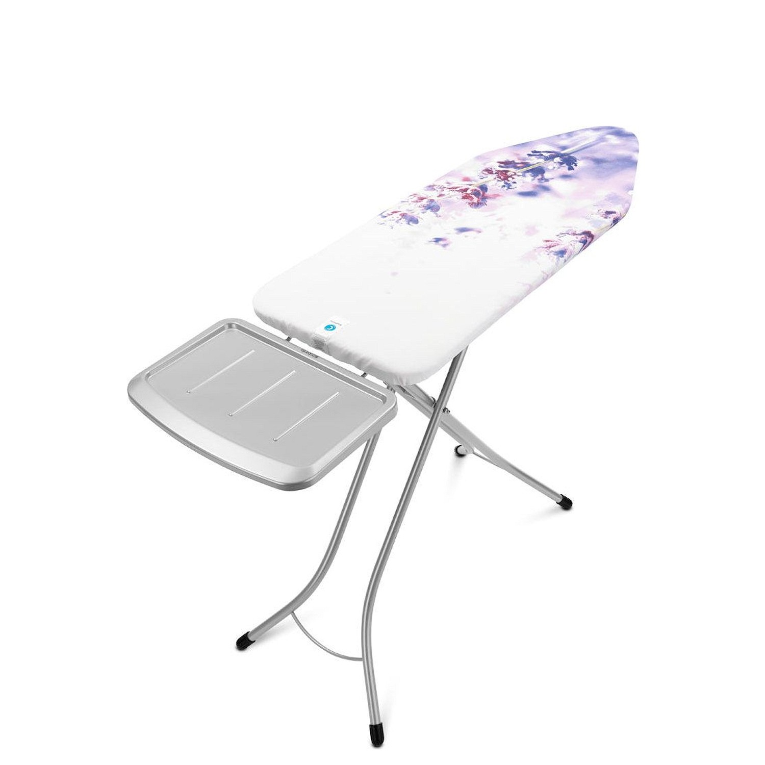 Гладильная доска с подставкой для паровой системы, 124 х 45 см, металл/хлопок, декор Ботанический сад