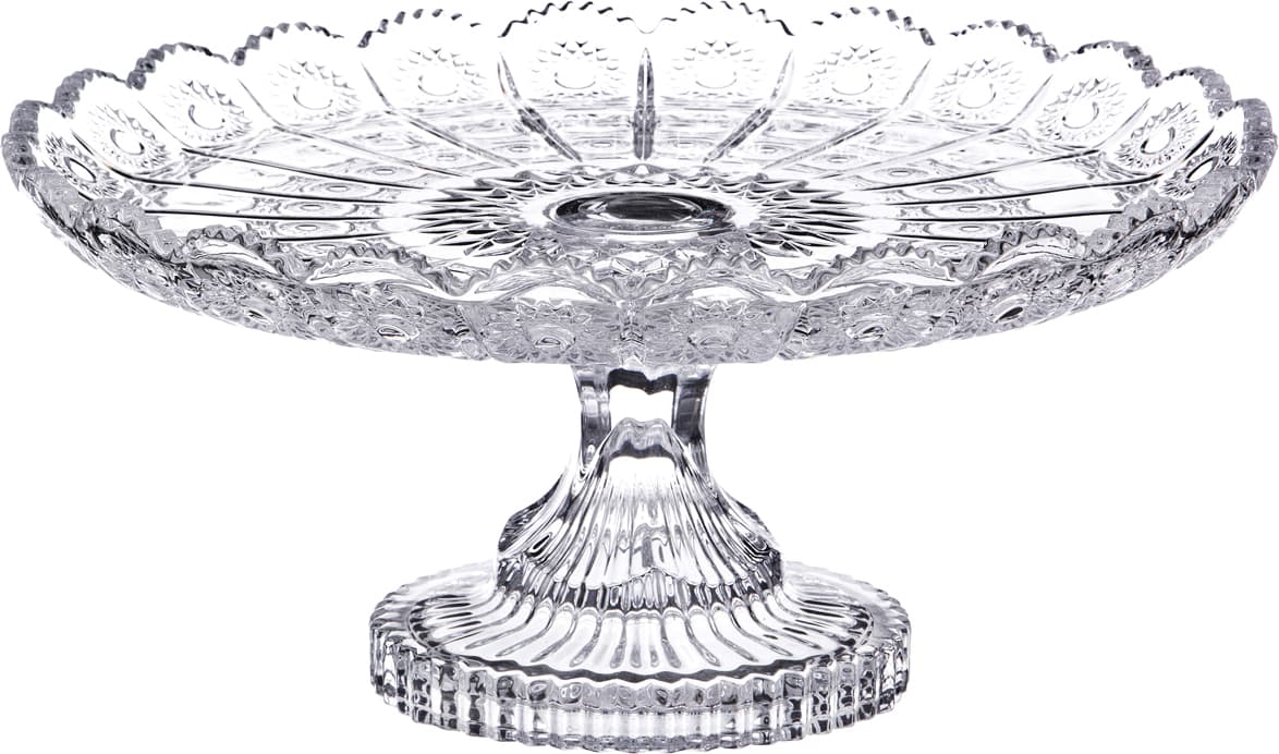 Хрустальная ваза для фруктов (фруктовница) Adria, 24 см, прозрачный
