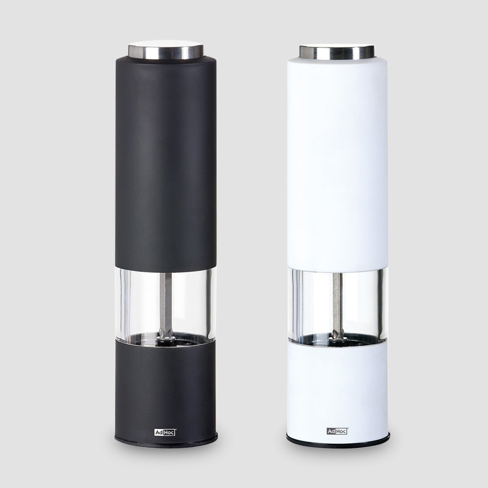 Набор из 2-х электрических мельниц для перца и соли из нержавеющей стали и пластика с подсветкой eMill, 17 см, стальной