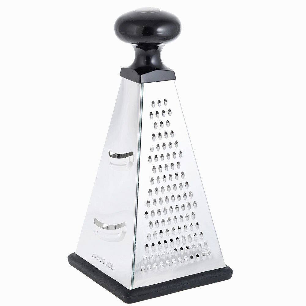 Терка 4-сторонняя универсальная, пластик/нержавеющая сталь, черный